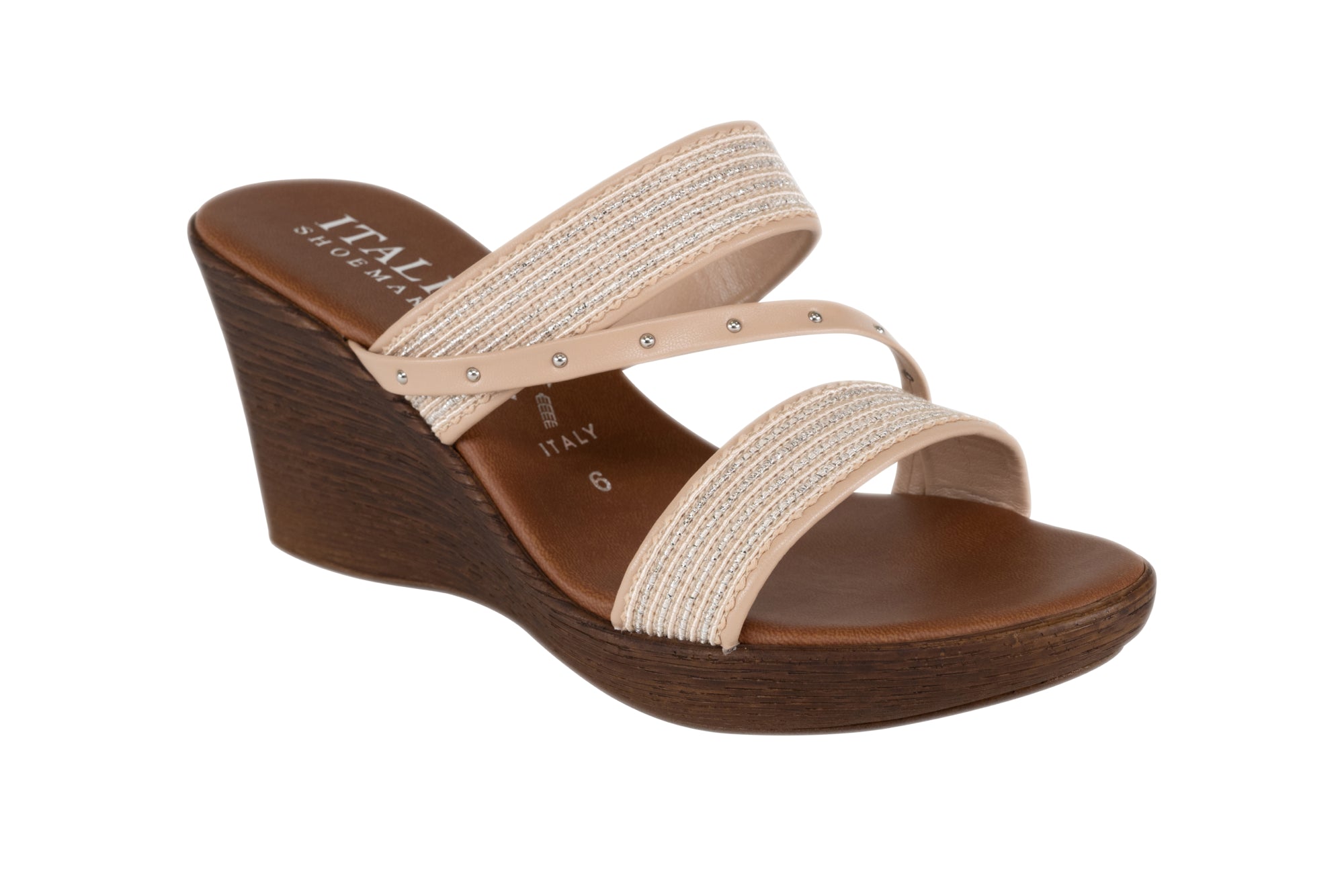 Italian Shoemakers Marcia Elastic Wedge Sandal for Women