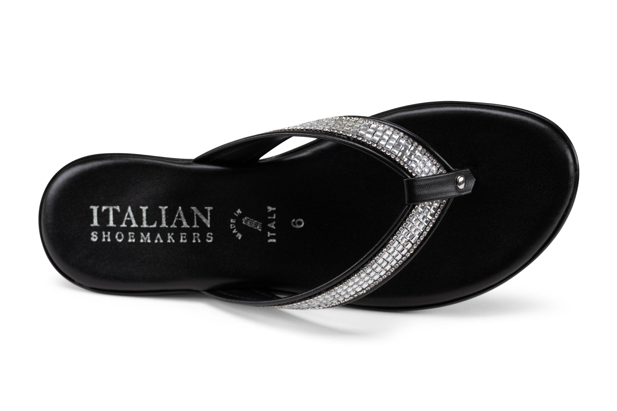 Black Flip Flops For Women ITALIAN SHOEMAKERS Women's Emina Sandal